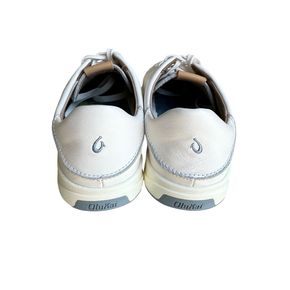 🆕 OluKai Wailea Waterproof White Leather Sneakers Golf Shoes Women’s - Picture 11 of 14